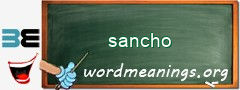 WordMeaning blackboard for sancho